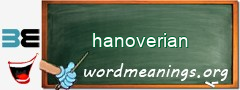 WordMeaning blackboard for hanoverian